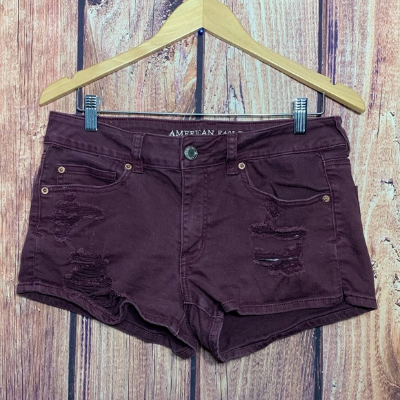 American Eagle Outfitters Pants - American Eagle Distressed Shortie Denim Shorts 12